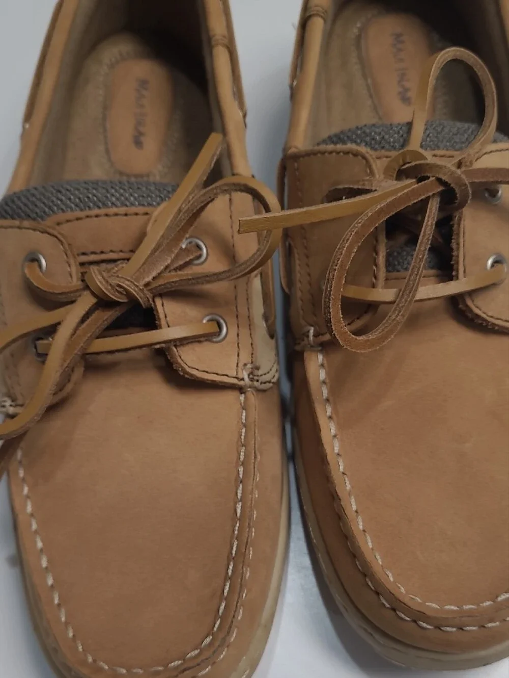 Maui Island Tan Leather Boat Shoes -Size 10
